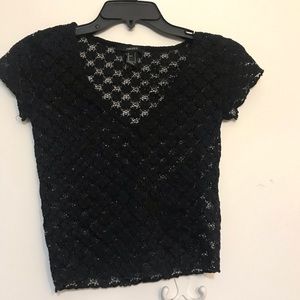Black lace top